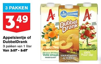 Aanbiedingen Appelsientje of dubbeldrank - Huismerk - Hoogvliet - Geldig van 22/07/2020 tot 28/07/2020 bij Hoogvliet