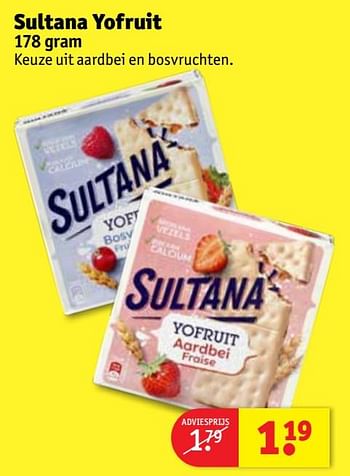 Aanbiedingen Sultana yofruit - Sultana - Geldig van 21/07/2020 tot 02/08/2020 bij Kruidvat