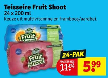 Aanbiedingen Teisseire fruit shoot - Teisseire - Geldig van 21/07/2020 tot 02/08/2020 bij Kruidvat