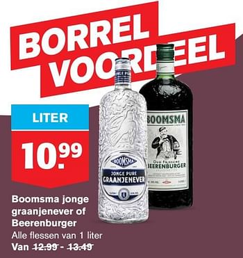 Aanbiedingen Boomsma jonge graanjenever of beerenburger - Boomsma - Geldig van 22/07/2020 tot 28/07/2020 bij Hoogvliet