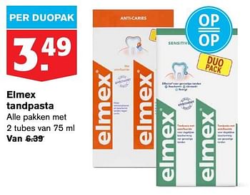 Aanbiedingen Elmex tandpasta - Elmex - Geldig van 22/07/2020 tot 28/07/2020 bij Hoogvliet