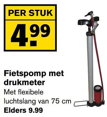Aanbiedingen Fietspomp met drukmeter - Huismerk - Hoogvliet - Geldig van 22/07/2020 tot 28/07/2020 bij Hoogvliet