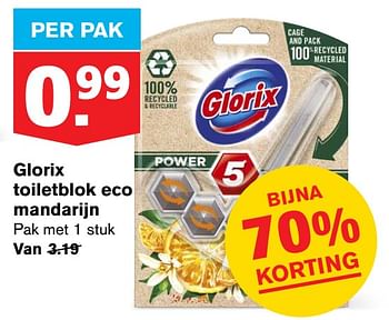 Aanbiedingen Glorix toiletblok eco mandarijn - Glorix - Geldig van 22/07/2020 tot 28/07/2020 bij Hoogvliet