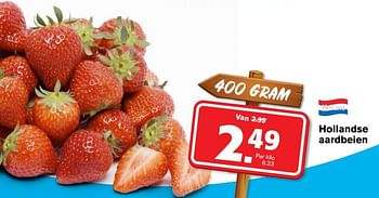 Aanbiedingen Hollandse aardbeien - Huismerk - Hoogvliet - Geldig van 22/07/2020 tot 28/07/2020 bij Hoogvliet