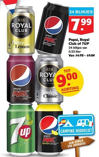 Aanbiedingen Pepsi, royal club of 7up - Huismerk - Hoogvliet - Geldig van 22/07/2020 tot 28/07/2020 bij Hoogvliet
