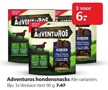Aanbiedingen Adventuros hondensnacks - Purina - Geldig van 20/07/2020 tot 02/08/2020 bij Boerenbond