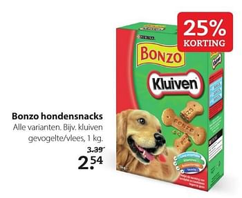 Aanbiedingen Bonzo hondensnacks - Purina - Geldig van 20/07/2020 tot 02/08/2020 bij Boerenbond
