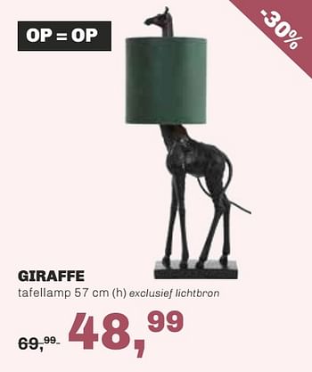 Aanbiedingen Giraffe tafellamp - Huismerk - Trendhopper - Geldig van 29/06/2020 tot 30/08/2020 bij Trendhopper