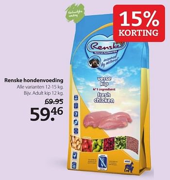 Aanbiedingen Renske hondenvoeding - Renske - Geldig van 20/07/2020 tot 02/08/2020 bij Boerenbond