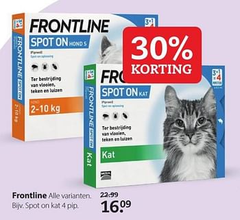 Aanbiedingen Frontline spot on kat - Frontline - Geldig van 20/07/2020 tot 02/08/2020 bij Boerenbond