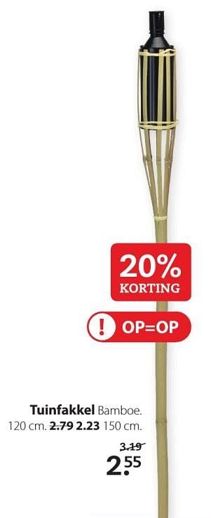 Aanbiedingen Tuinfakkel bamboe - Huismerk- Boerenbond - Geldig van 20/07/2020 tot 02/08/2020 bij Boerenbond