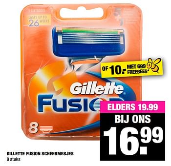 Aanbiedingen Gillette fusion scheermesjes - Gillette - Geldig van 27/07/2020 tot 09/08/2020 bij Big Bazar