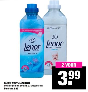 Aanbiedingen Lenor wasverzachter - Lenor - Geldig van 27/07/2020 tot 09/08/2020 bij Big Bazar