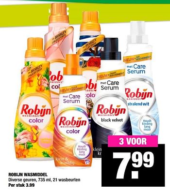 Aanbiedingen Robijn wasmiddel - Robijn - Geldig van 27/07/2020 tot 09/08/2020 bij Big Bazar