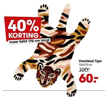 Aanbiedingen Vloerkleed tiger - Huismerk - Kwantum - Geldig van 03/08/2020 tot 16/08/2020 bij Kwantum