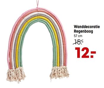 Aanbiedingen Wanddecoratie regenboog - Huismerk - Kwantum - Geldig van 03/08/2020 tot 16/08/2020 bij Kwantum
