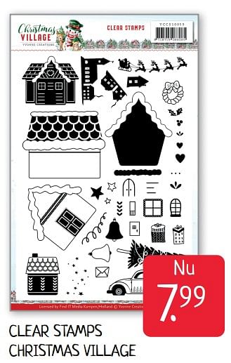 Aanbiedingen Clear stamps christmas village - Huismerk - Boekenvoordeel - Geldig van 31/07/2020 tot 07/08/2020 bij Boekenvoordeel