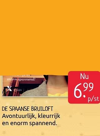 Aanbiedingen De spaanse bruiloft - Huismerk - Boekenvoordeel - Geldig van 31/07/2020 tot 07/08/2020 bij Boekenvoordeel