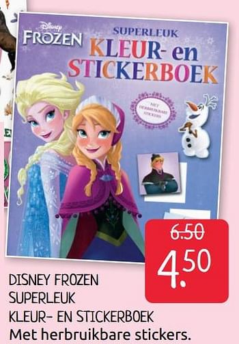 Aanbiedingen Disney frozen superleuk kleur- en stickerboek - Huismerk - Boekenvoordeel - Geldig van 31/07/2020 tot 07/08/2020 bij Boekenvoordeel