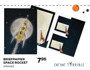 Aanbiedingen Briefpapier space rocket - Enfant Terrible - Geldig van 07/08/2020 tot 15/09/2020 bij Supra Bazar