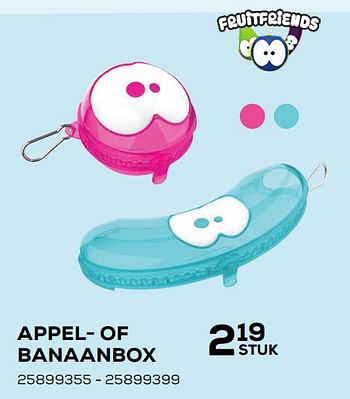 Aanbiedingen Appel- of banaanbox - Fruitfriends - Geldig van 07/08/2020 tot 15/09/2020 bij Supra Bazar