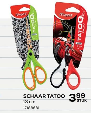 Aanbiedingen Schaar tatoo - Maped - Geldig van 07/08/2020 tot 15/09/2020 bij Supra Bazar