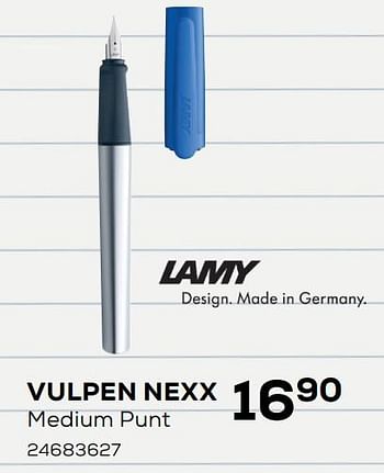 Aanbiedingen Vulpen nexx medium punt - Lamy - Geldig van 07/08/2020 tot 15/09/2020 bij Supra Bazar