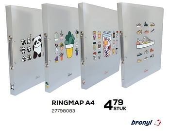 Aanbiedingen Ringmap a4 - Bronyl - Geldig van 07/08/2020 tot 15/09/2020 bij Supra Bazar