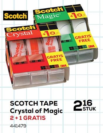 Aanbiedingen Scotch tape crystal of magic - Scotch - Geldig van 07/08/2020 tot 15/09/2020 bij Supra Bazar
