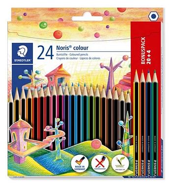 Aanbiedingen Noris Colour kleurpotloden 20+4 GRATIS - Staedtler - Geldig van 08/08/2020 tot 06/09/2020 bij ToyChamp
