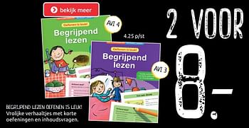 Aanbiedingen Begrijpend lezen oefenen is leuk! - Huismerk - Boekenvoordeel - Geldig van 07/08/2020 tot 15/08/2020 bij Boekenvoordeel
