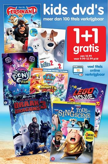 Aanbiedingen Kids dvd`s - Huismerk - Boekenvoordeel - Geldig van 07/08/2020 tot 15/08/2020 bij Boekenvoordeel