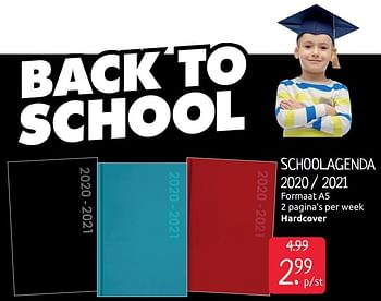 Aanbiedingen Schoolagenda 2020 - 2021 - Huismerk - Boekenvoordeel - Geldig van 07/08/2020 tot 15/08/2020 bij Boekenvoordeel
