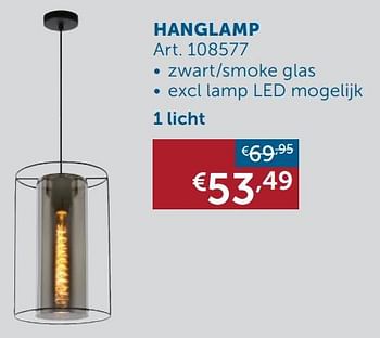 Aanbiedingen Hanglamp 1 licht - Geldig van 18/08/2020 tot 21/09/2020 bij Zelfbouwmarkt