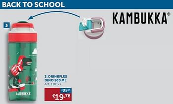 Aanbiedingen Drinkfles dino - Kambukka - Geldig van 18/08/2020 tot 21/09/2020 bij Zelfbouwmarkt