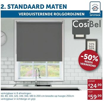Aanbiedingen Raamdecoratie standaard maten - Cosibel  - Geldig van 18/08/2020 tot 21/09/2020 bij Zelfbouwmarkt