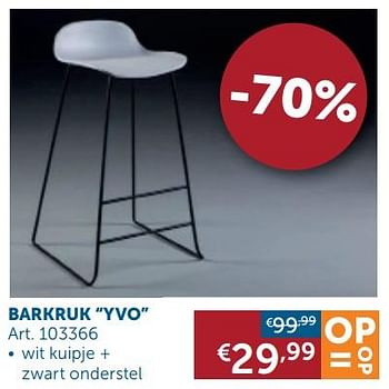 Aanbiedingen Trendy meubilair barkruk yvo - Geldig van 18/08/2020 tot 21/09/2020 bij Zelfbouwmarkt