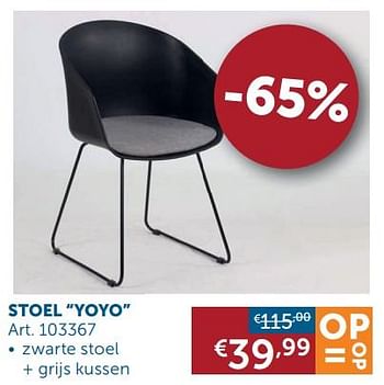 Aanbiedingen Trendy meubilair stoel yoyo - Geldig van 18/08/2020 tot 21/09/2020 bij Zelfbouwmarkt