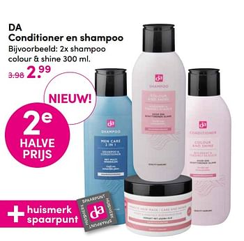 Aanbiedingen Shampoo colour + shine - Huismerk - da - Geldig van 10/08/2020 tot 23/08/2020 bij da