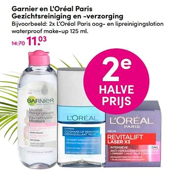 Aanbiedingen L`oréal paris oog- en lipreinigingslotion waterproof make-up - L'Oreal Paris - Geldig van 10/08/2020 tot 23/08/2020 bij da