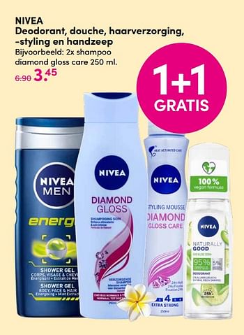 Aanbiedingen Shampoo diamond gloss care - Nivea - Geldig van 10/08/2020 tot 23/08/2020 bij da