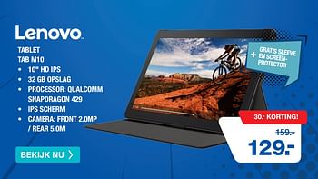 Aanbiedingen Lenovo tablet tab m10 - Lenovo - Geldig van 10/08/2020 tot 30/08/2020 bij Electro World