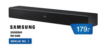 Aanbiedingen Samsung soundbar hw-n400 - Samsung - Geldig van 10/08/2020 tot 30/08/2020 bij Electro World