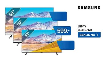 Aanbiedingen Samsung uhd tv ue50tu7170 - Samsung - Geldig van 10/08/2020 tot 30/08/2020 bij Electro World