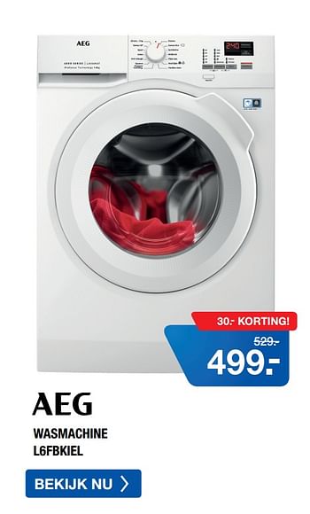 Aanbiedingen Aeg wasmachine l6fbkiel - AEG - Geldig van 10/08/2020 tot 30/08/2020 bij Electro World