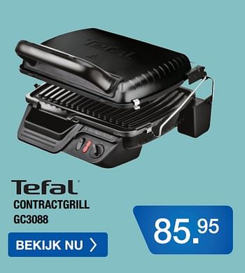Aanbiedingen Tefal contractgrill gc3088 - Tefal - Geldig van 10/08/2020 tot 30/08/2020 bij Electro World