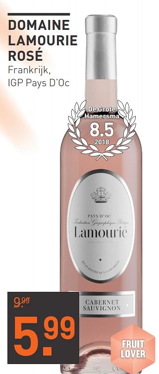 Aanbiedingen Domaine lamourie rosé frankrijk igp pays d`oc - Rosé wijnen - Geldig van 03/08/2020 tot 23/08/2020 bij Gall & Gall