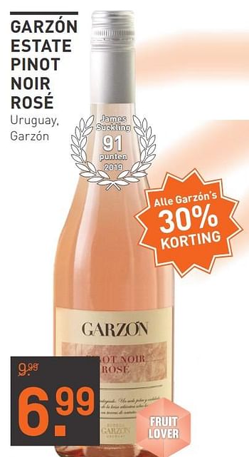 Aanbiedingen Garzón estate pinot noir rosé uruguay, garzón - Rosé wijnen - Geldig van 03/08/2020 tot 23/08/2020 bij Gall & Gall