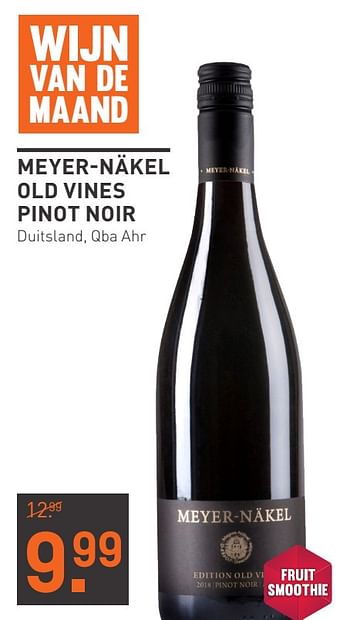 Aanbiedingen Meyer-näkel old vines pinot noir duitsland qba ahr - Rode wijnen - Geldig van 03/08/2020 tot 23/08/2020 bij Gall & Gall