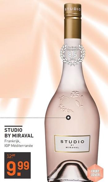 Aanbiedingen Studio by miraval frankrijk igp méditerranée - Rosé wijnen - Geldig van 03/08/2020 tot 23/08/2020 bij Gall & Gall